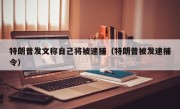 特朗普发文称自己将被逮捕（特朗普被发逮捕令）