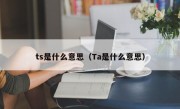ts是什么意思（Ta是什么意思）