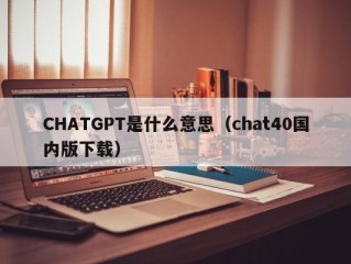 CHATGPT是什么意思（chat40国内版下载）