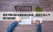 易烊千玺M榜年度影响力演员（易烊千玺人气排行榜投票）