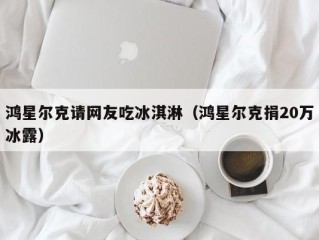 鸿星尔克请网友吃冰淇淋（鸿星尔克捐20万冰露）