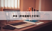 声母（声母是哪几个字母）
