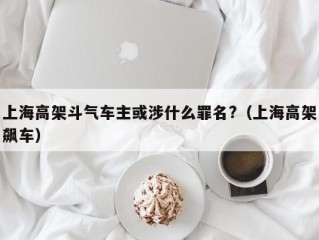 上海高架斗气车主或涉什么罪名?（上海高架飙车）
