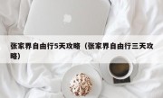 张家界自由行5天攻略（张家界自由行三天攻略）