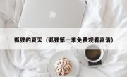 狐狸的夏天（狐狸第一季免费观看高清）
