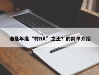 谁是年度“村BA”之王？的简单介绍