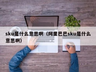 sku是什么意思啊（阿里巴巴sku是什么意思啊）